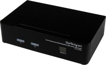 StarTech 2 Port DisplayPort USB KVM Switch - DisplayPort KVM Umschalter mit Audio