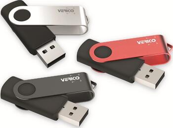 3x 8 GB Verico Flip, silber,rot,schwarz, USB 2.0 Stick lesen: 28MB/s, schreiben: 6,5MB/s