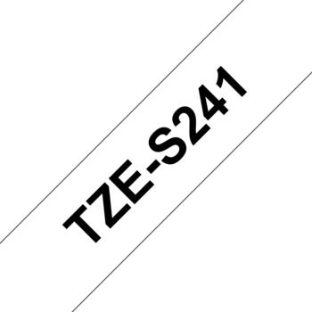Brother TZe-S241 Beschriftungsband 18mm, schwarz/weiß bulk
