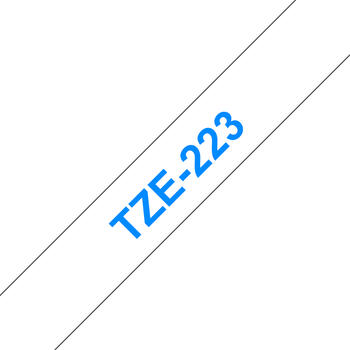 Brother TZe223 Schriftbandkassette 9mm, blau auf weiß 
