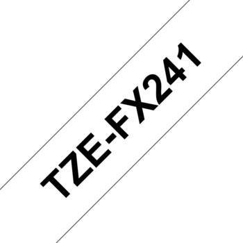 Brother TZeFX241 Schriftbandkassette 18mm, schwarz auf weiß 
