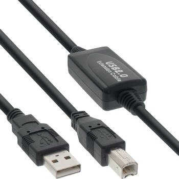 10m USB 2.0-Kabel aktiv mit Signalverstärkung A an B 