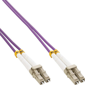 40m InLine LWL Duplex Kabel, LC/LC, 50/125µm, OM4 
