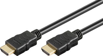 1,5m High-Speed 1.4 HDMI-Kabel stecker/ stecker mit Ethernet, Ferrite für 4k/60Hz schwarz goobay
