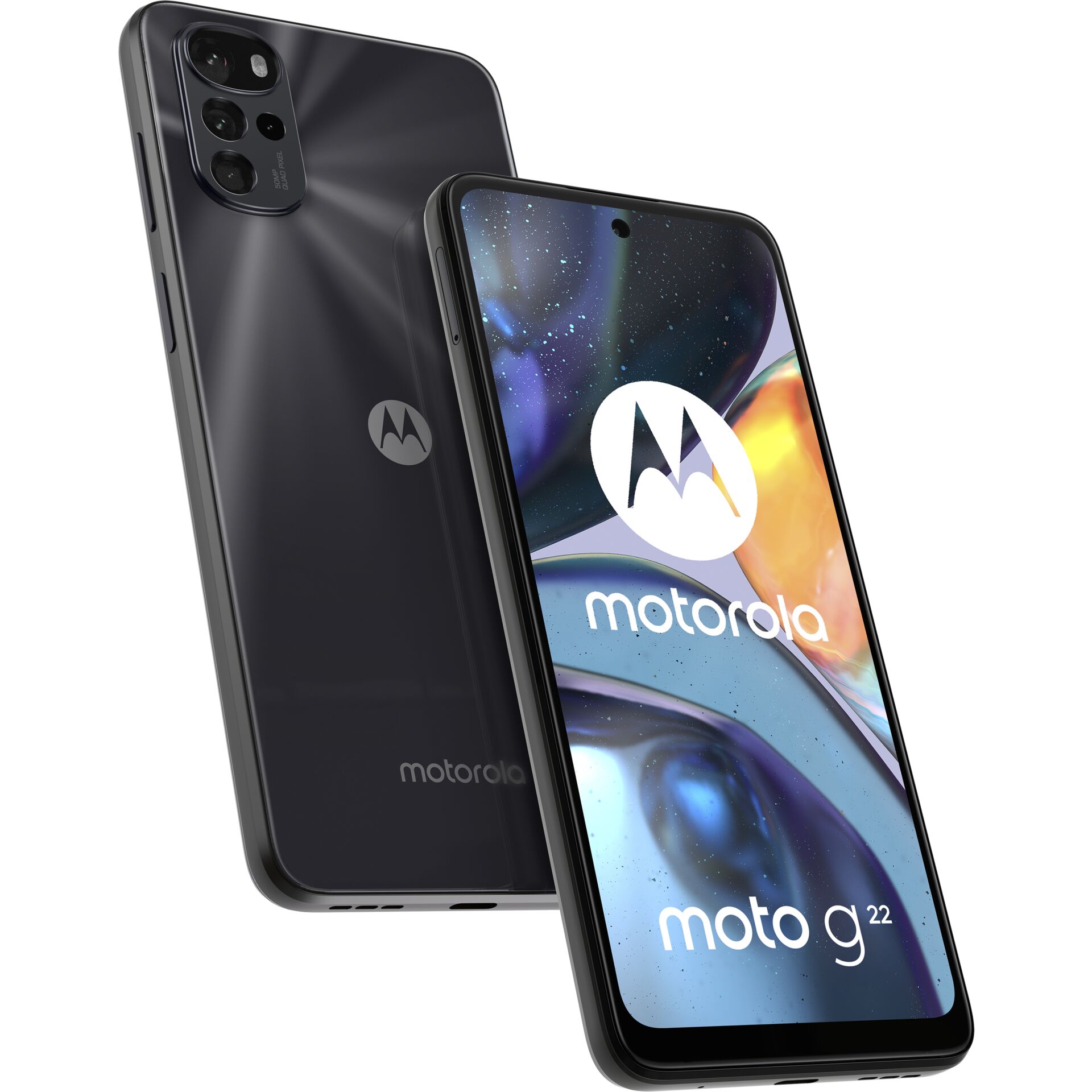 Motorola moto g22 16,5 cm (6.5) Dual-SIM Android 12 4G USB Typ-C 4 GB 64 GB 5000 mAh Schwarz