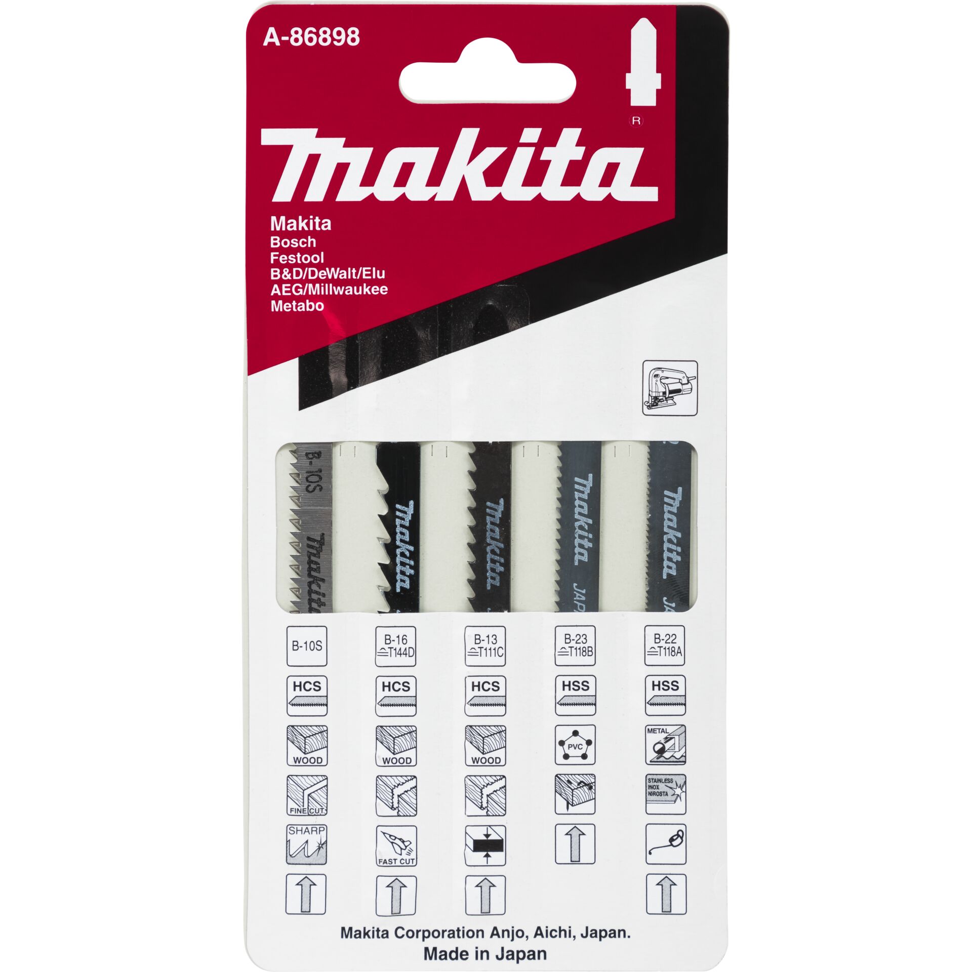 Makita A-86898 Stichsägeblatt Sortiment