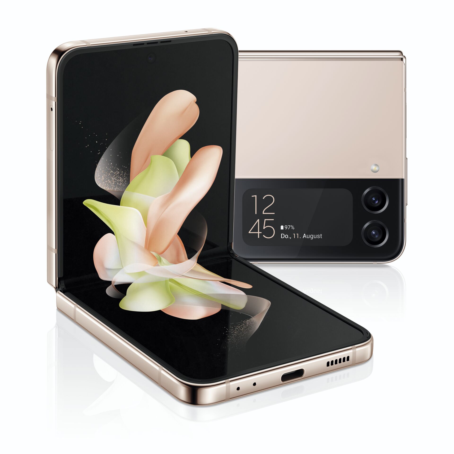 Samsung Galaxy Z Flip4 SM-F721B 17 cm (6.7) Dual-SIM Android 12 5G USB Typ-C 8 GB 512 GB 3700 mAh Rosa-Goldfarben