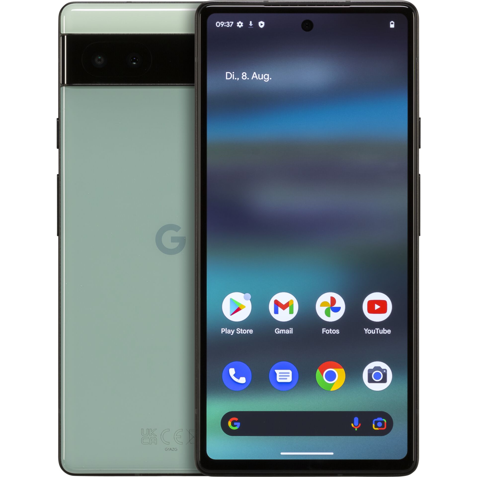 Google Pixel 6a Sage, 6.1 Zoll, 12.2MP, 6GB, 128GB, Android Smartphone