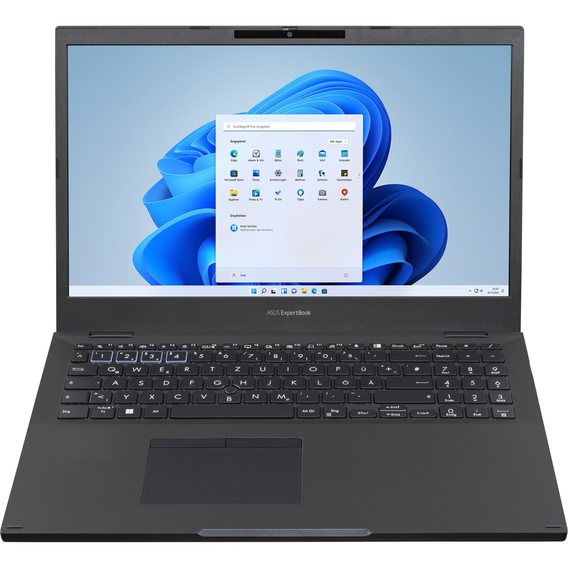 ASUS ExpertBook B2 B2502CBA-KJ0457X Star Black Notebook, 15.6 Zoll, i5-1240P, 4C+8c/16T, 16GB RAM, 512GB SSD