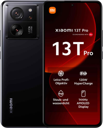 Xiaomi 13T Pro 16,9 cm (6.67) Dual-SIM Android 13 5G USB Typ-C 16 GB 1,02 TB 5000 mAh Schwarz