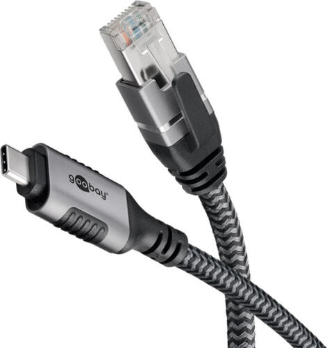 Goobay Ethernet-Kabel USB-C 3.1 auf RJ45, 15 m verbindet Router, Modem oder Netzwerk-Switch mit dem USB-C-Port