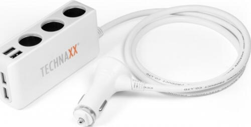 Technaxx 4592 Ladegerät für Mobilgeräte Universal Grau, Weiß Zigarettenanzünder Auto