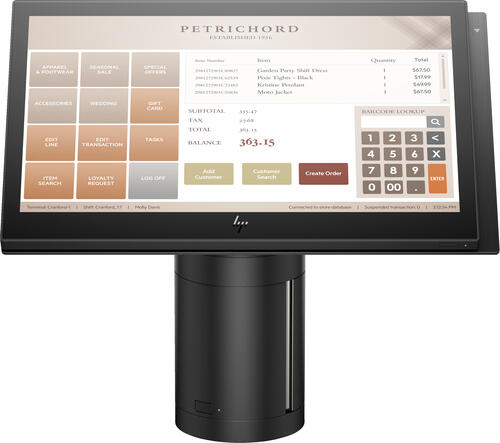 HP Engage One All-in-One System Model 145 i5-7300U 2,6 GHz 35,6 cm (14) 1920 x 1080 Pixel Touchscreen