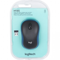 Logitech M185 Wireless Mouse Blue, USB 