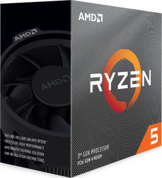 AMD Ryzen 5 3600, 6x 3.60GHz, boxed, Sockel AM4 (PGA), Matisse CPU, inkl AMD Wraith Stealth CPU-Kühler