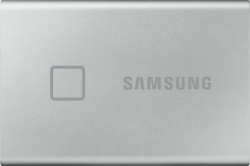 1.0 TB SSD Samsung Portable T7 Touch silber, 1x USB-C 3.1 mit Fingerprint-Reader
