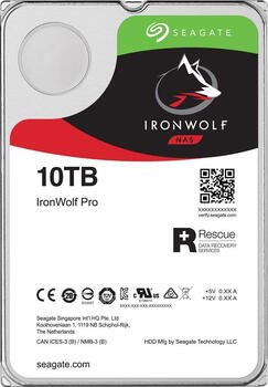 10.0 TB HDD Seagate IronWolf Pro NAS HDD +Rescue-Festplatte, für Dauerbetrieb, heliumgefüllt, OEM