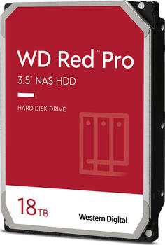 18.0 TB HDD Western Digital WD Red Pro-Festplatte, geeignet für Dauerbetrieb, heliumgefüllt