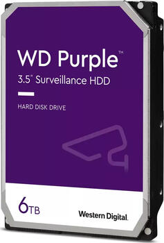 6.0 TB HDD Western Digital WD Purple-Festplatte, geeignet für Dauerbetrieb, geeignet für DVR
