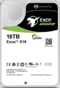 16.0 TB HDD Seagate Exos X X16-Festplatte, geeignet für Dauerbetrieb, heliumgefüllt, PowerChoice, Power Balance, OEM