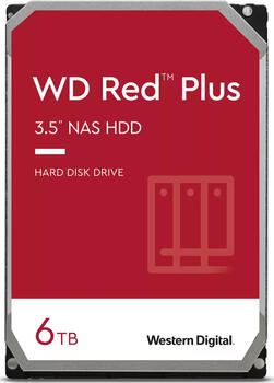 6.0 TB HDD Western Digital WD Red Plus-Festplatte, geeignet für Dauerbetrieb