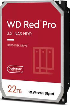 22.0 TB HDD Western Digital WD Red Pro-Festplatte, geeignet für Dauerbetrieb, heliumgefüllt