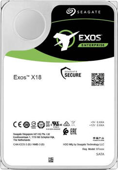 16.0 TB HDD Seagate Exos X - X18-Festplatte, geeignet für Dauerbetrieb, heliumgefüllt, PowerChoice, OEM