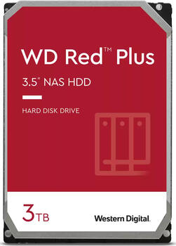 3.0 TB HDD Western Digital WD Red Plus-Festplatte, geeignet für Dauerbetrieb