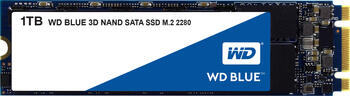 1.0 TB SSD WD Blue 3D NAND, 80mm M.2 SATA 6Gb/s lesen: 560MB/s, schreiben: 530MB/s, TBW: 400TB