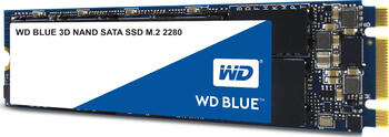 250 GB SSD Western Digital WD Blue&comma; M&period;2&sol;B-M-Key &lpar;SATA 6Gb&sol;s&rpar;&comma; lesen&colon; 540MB&sol;s&comma; schreiben&colon; 500MB&sol;s&comma; TBW&colon; 100TB