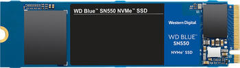 250 GB SSD Western Digital WD Blue SN550 NVMe SSD, M.2/M-Key PCIe 3.0 x4, lesen: 2400MB/s, schreiben: 950MB/s, TBW: 150TB