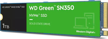 1.0 TB SSD Western Digital WD Green SN350 NVMe SSD, lesen: 3200MB/s, schreiben: 2500MB/s, TBW: 100TB