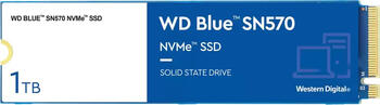 1.0 TB SSD Western Digital WD Blue SN570 NVMe SSD, lesen: 3500MB/s, schreiben: 3000MB/s, TBW: 600TB
