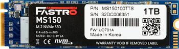 1.0 TB SSD MEGA Electronics Fastro MS150 SSD, M.2/M-Key (PCIe 3.0 x4), lesen: 2400MB/s, schreiben: 1700MB/s SLC-Cach