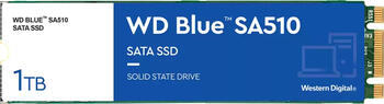 1.0 TB SSD Western Digital WD Blue SA510 SSD, M.2/B-M-Key lesen: 560MB/s, schreiben: 520MB/s, TBW: 400TB