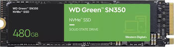 480 GB SSD Western Digital WD Green SN350 NVMe SSD, M.2/M-Key (PCIe 3.0 x4), lesen: 2400MB/s, schreiben: 1650MB/