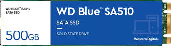500 GB SSD Western Digital WD Blue SA510 lesen: 560MB/s, schreiben: 510MB/s, TBW: 200TB