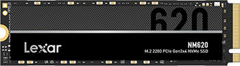2.0 TB SSD Lexar NM620, M.2/M-Key (PCIe 3.0 x4), lesen: 3300MB/s, schreiben: 3000MB/s SLC-Cached, TBW: 1PB