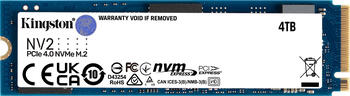 4.0 TB SSD Kingston NV2 NVMe PCIe 4.0 SSD, M.2/M-Key (PCIe 4.0 x4), lesen: 3500MB/s, schreiben: 2800MB/s, TBW: 1.28PB