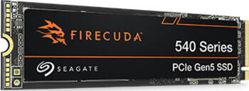 1.0 TB SSD Seagate FireCuda 540 SSD +Rescue, M.2/M-Key (PCIe 5.0 x4), lesen: 9500MB/s, schreiben: 8500MB/s SLC-Cach