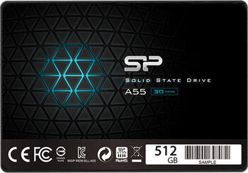512 GB SSD Silicon Power Ace A55, SATA 6Gb/s lesen: 560MB/s, schreiben: 530MB/s