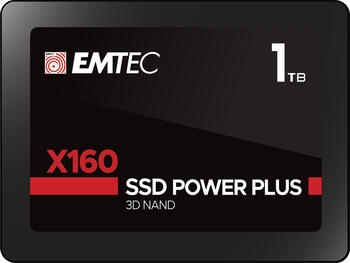 1.0 TB SSD Emtec X160 SSD Power Plus, SATA 6Gb/s, lesen: 520MB/s, schreiben: 500MB/s