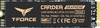 2.0 TB SSD TeamGroup T-Force Cardea Z540, M.2/M-Key (PCIe 5.0 x4), lesen: 12400MB/s, schreiben: 11800MB/s, TBW: