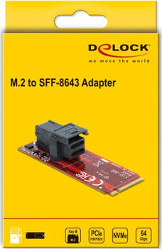 Delock Adapter M&period;2 Key M &gt; SFF-8643 NVMe 