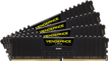 DDR4RAM 4x 32GB DDR4-2666 Corsair Vengeance LPX schwarz DIMM, CL16-18-18-35 Kit