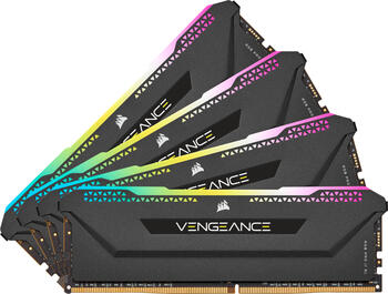 DDR4RAM 4x 16GB DDR4-3600 Corsair Vengeance RGB PRO SL schwarz DIMM, CL18-22-22-42 Kit