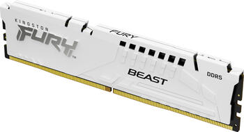 DDR5RAM 16GB DDR5-6000 Kingston FURY Beast weiß DIMM on-die ECC, CL40-40-40
