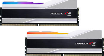 DDR5RAM 2x 16GB DDR5-5600 G.Skill Trident Z5 RGB silber DIMM on-die ECC, CL36-36-36-89 Kit