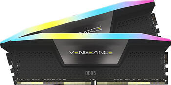 DDR5RAM 2x 32GB DDR5-5600 Corsair Vengeance RGB schwarz DIMM on-die ECC, CL40-40-40-77 Kit