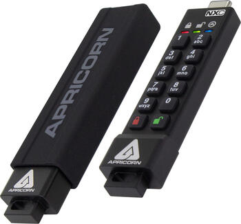 128 GB Apricorn Aegis Secure Key 3.0 USB-Stick, Typ-C 3.0, lesen: 77MB/s, schreiben: 72MB/s